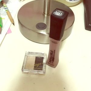 Eyeshadow and lipstick